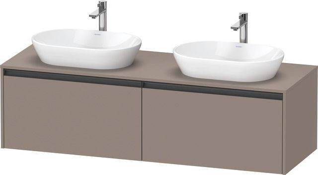 Ketho.2 Waschtischunterbau wandhängend 1600 x 550mm, Beckenausschnitt beidseitig