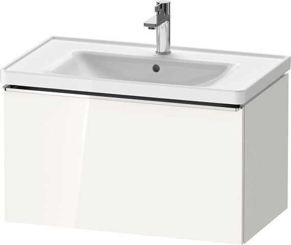 Duravit D-Neo Waschtischunterbau wandhängend mit Möbelgriff chrom
