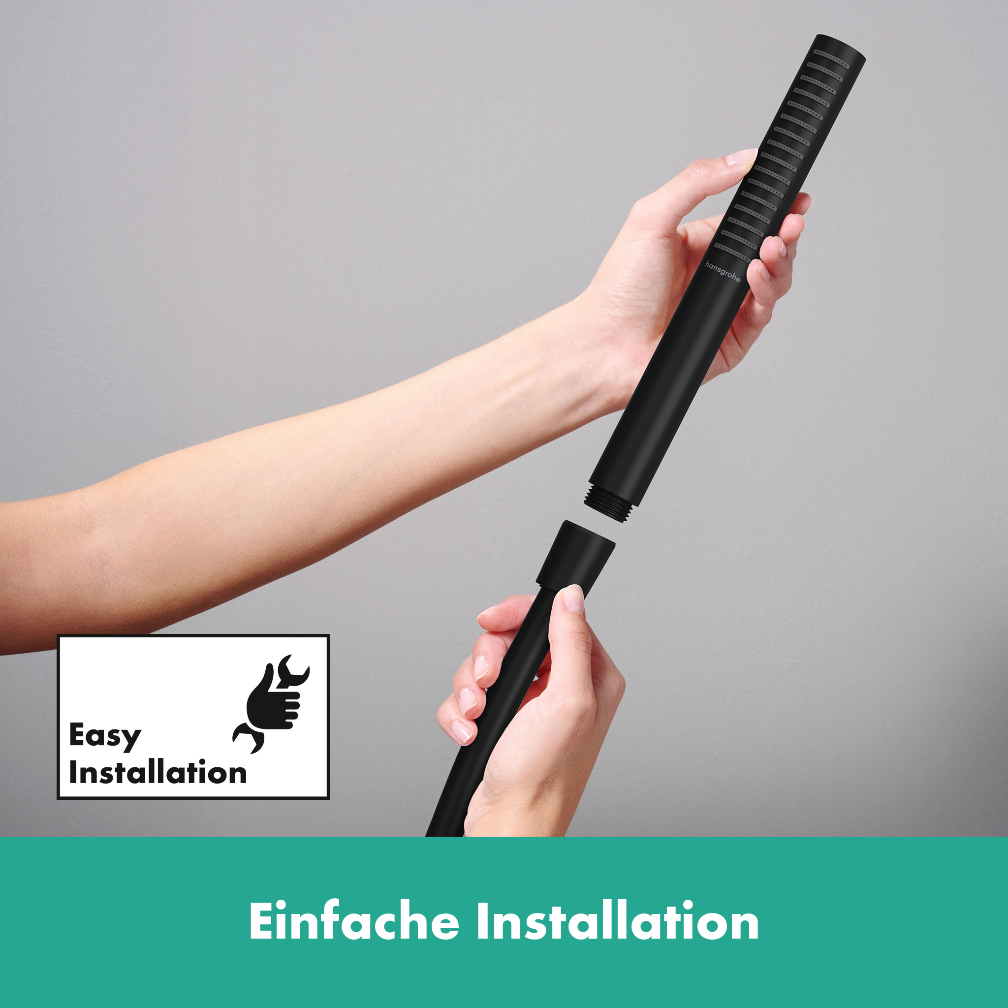 Unica Brausestangen S Puro mit Easy Slide Handbrausehalter, 663mm