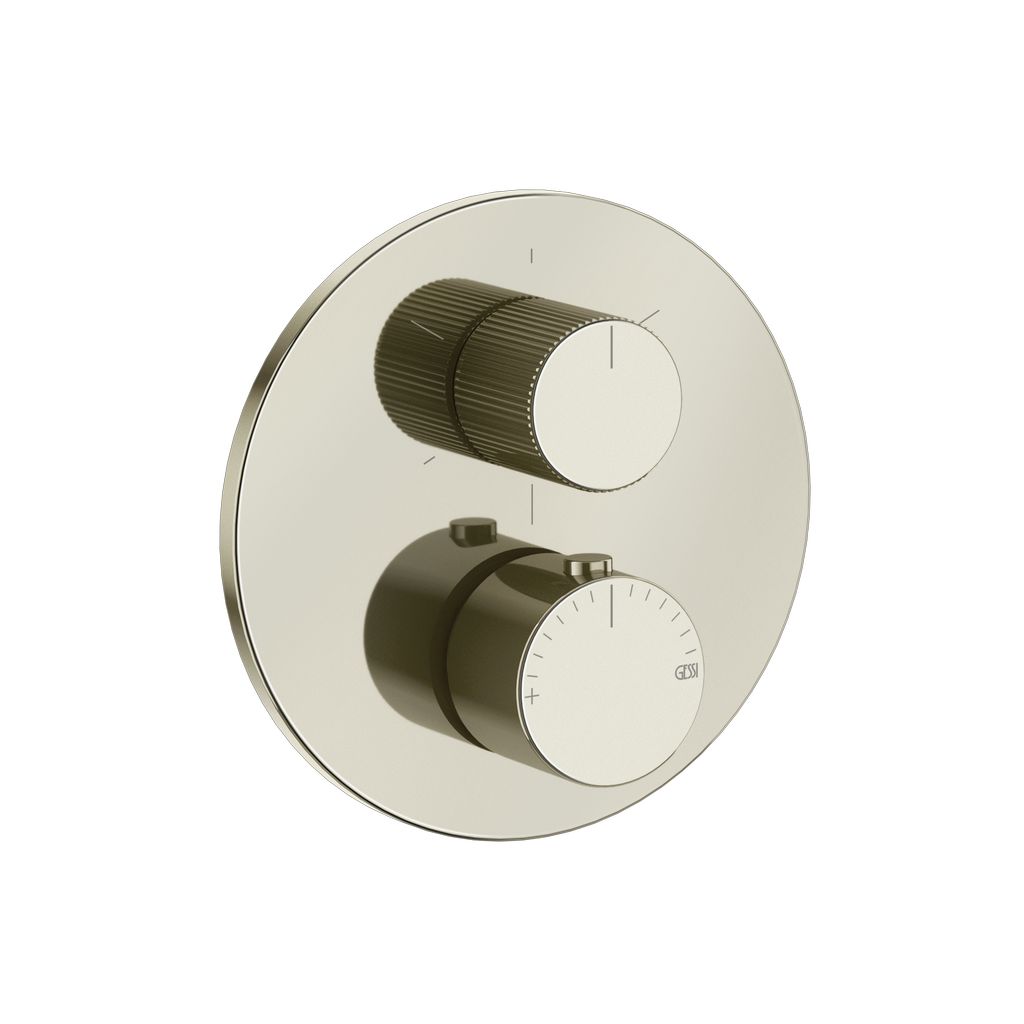 Gessi Ventaglio 3-Wege Brause-Thermostat Nickel