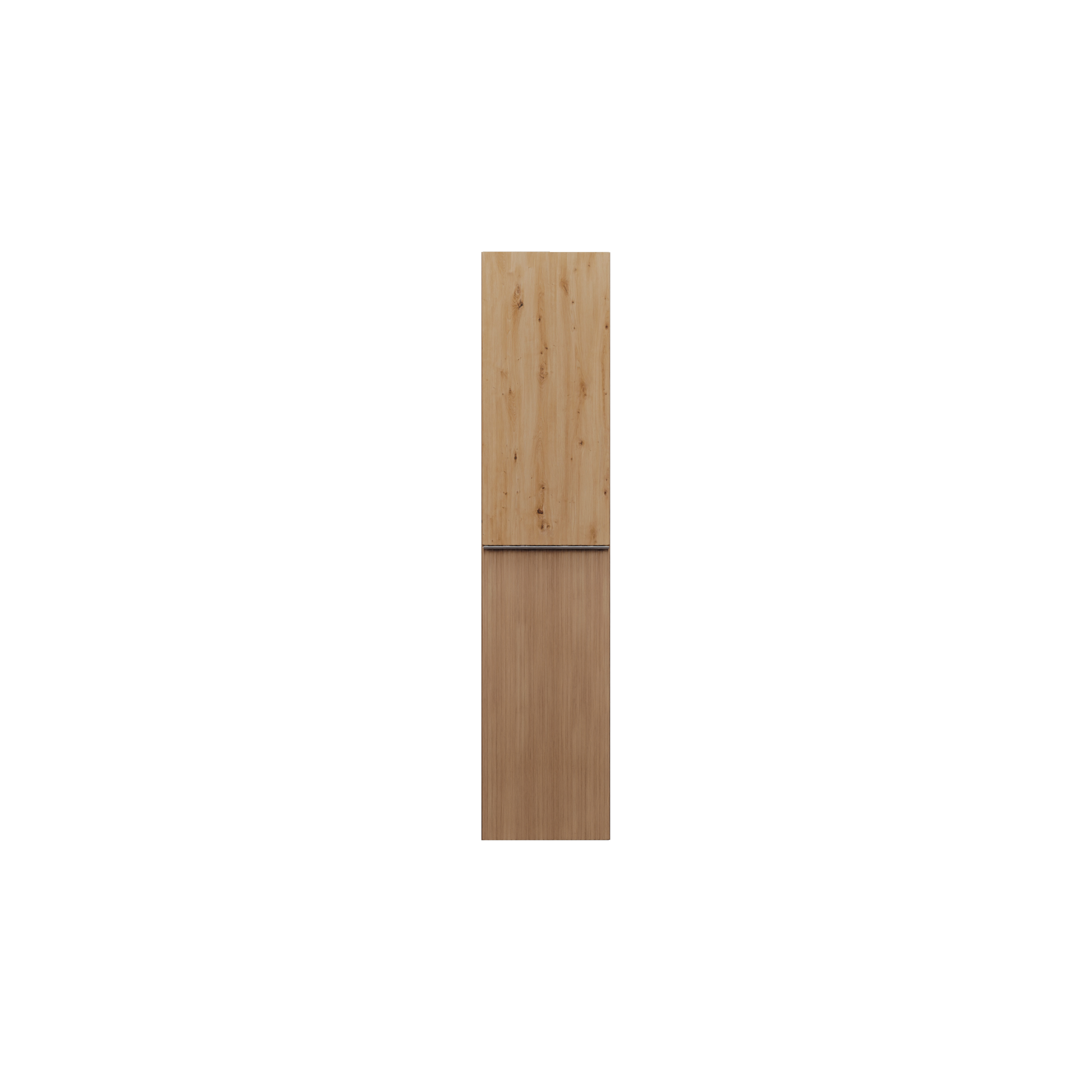 burgbad Fiumo 2.0 Hochschrank Tectona Dekor Zimt, Griff Weiß Matt G0223