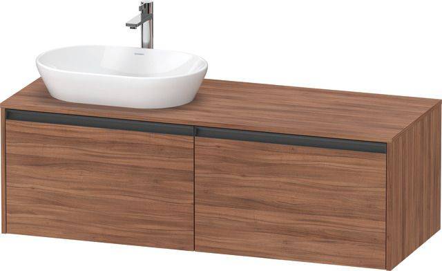 Ketho.2 Waschtischunterbau wandhängend 1400 x 550mm, Beckenausschnitt links