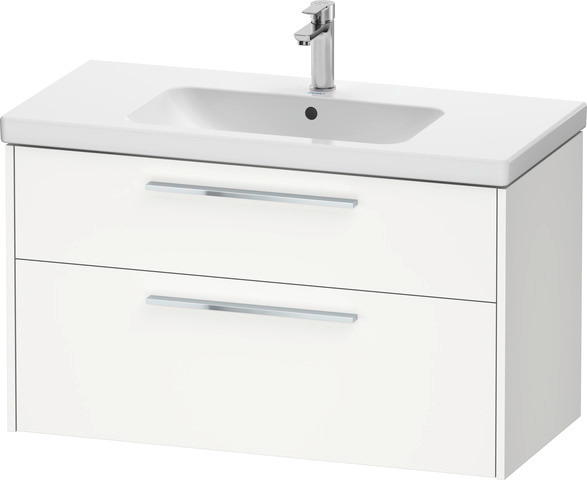 D-Code 2.0 Waschtischunterbau wandhängend, Griff chrom, 984mm