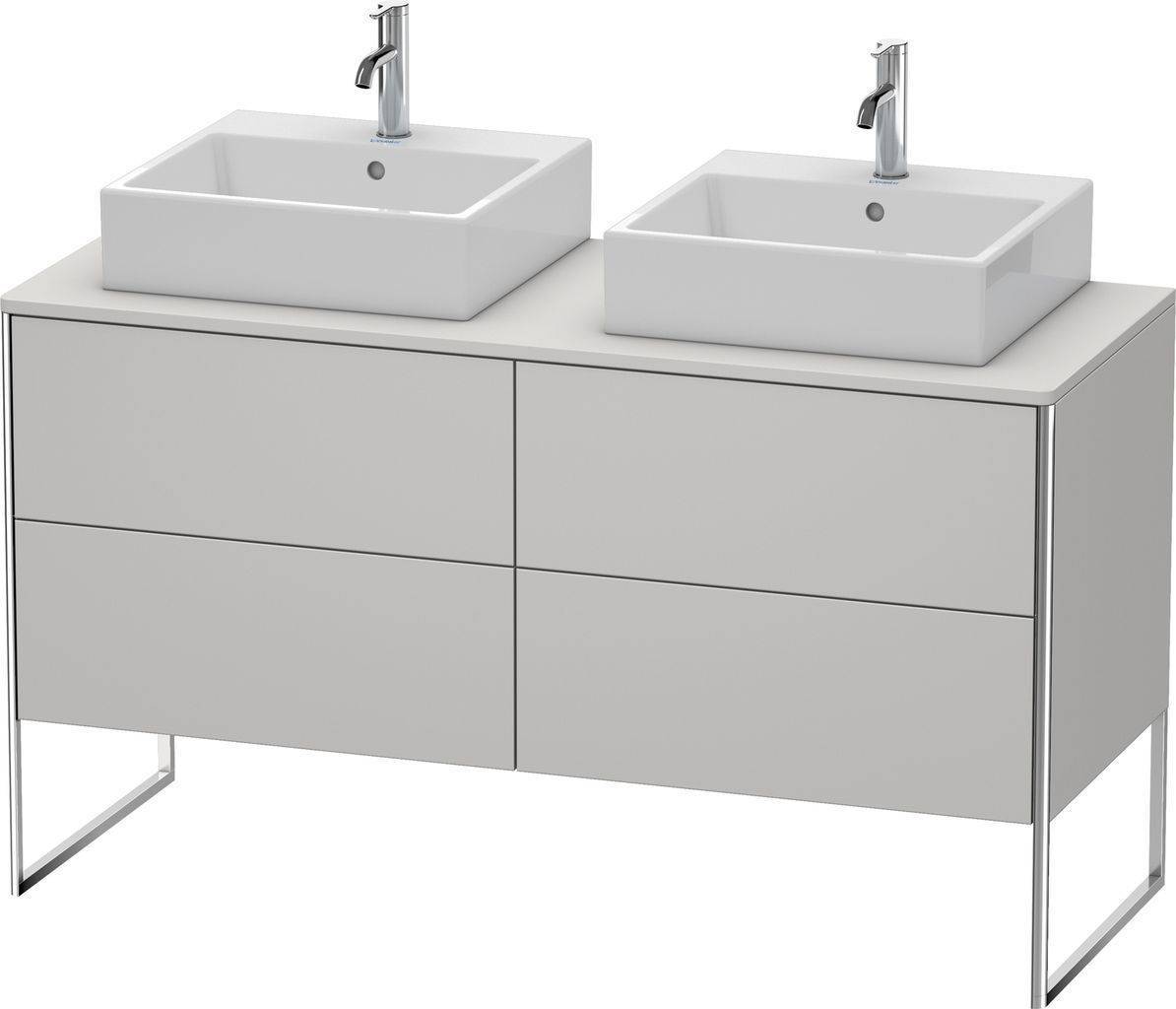 Duravit XSquare Waschtischunterbau bodenstehend XS4926, 4 Auszüge, 1400 x 548mm