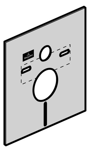 Montageplatte von Villeroy & Boch für WC Unterputzspülkasten