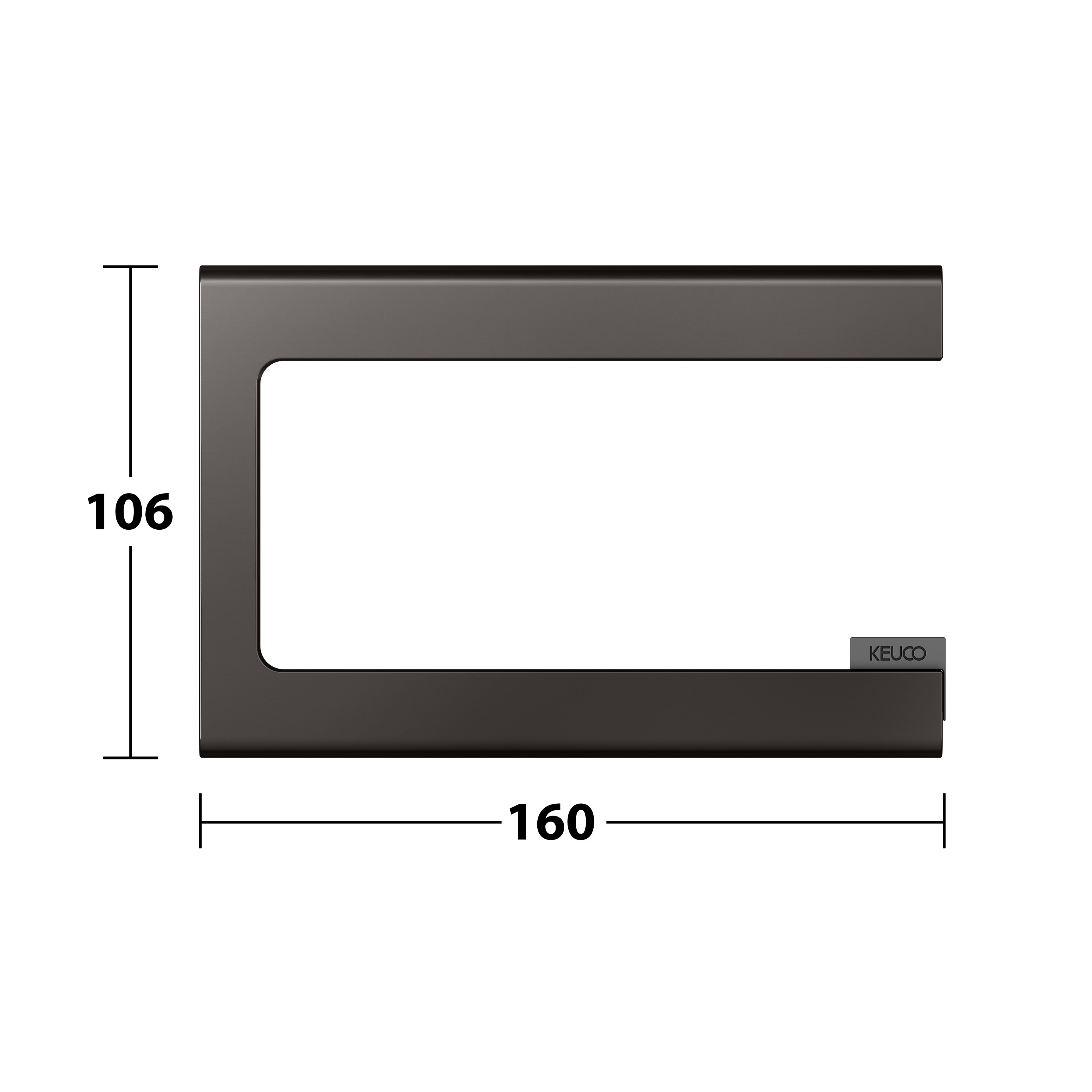 Edition 400 Toilettenpapierhalter offene Form, für Rollenbreite bis zu 120 mm