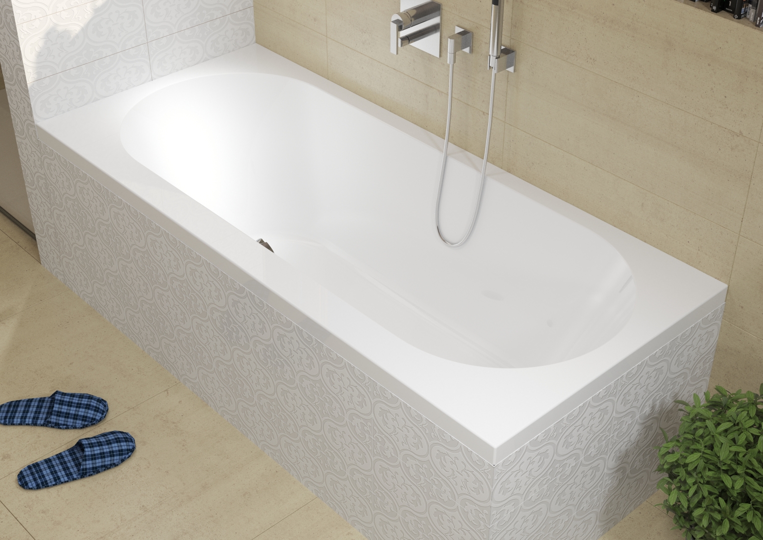 Carolina Einbau-Badewanne 190 x 90cm