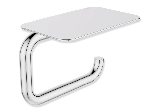 Serie 480 WC-Papierhalter mit Ablage chrom