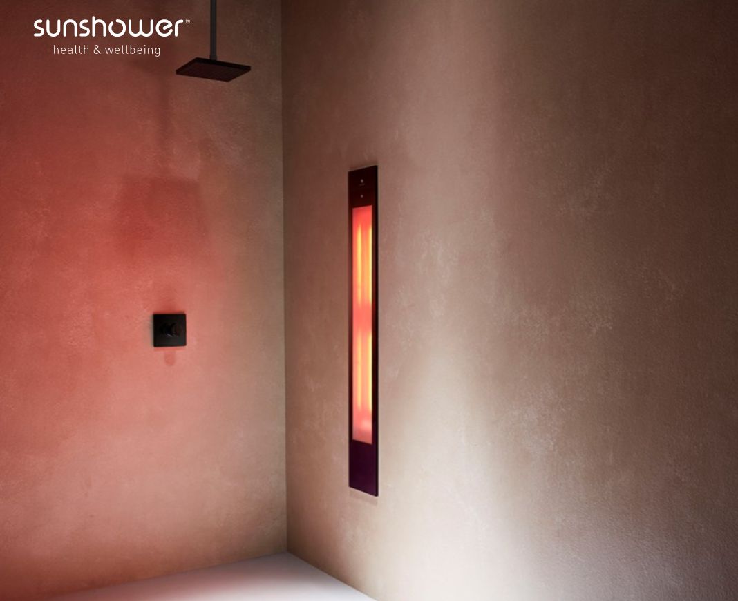 Square Line Pure black XL Infrarotstrahler für die Dusche