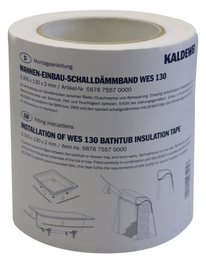 Rolle mit Wannen-Einbau-Schalldämmband WES 130 von Kaldewei