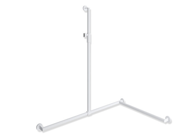 HEWI System 900 Duschhandlauf mit verschiebbarer Brausehalterstange, 1250/1185/765mm