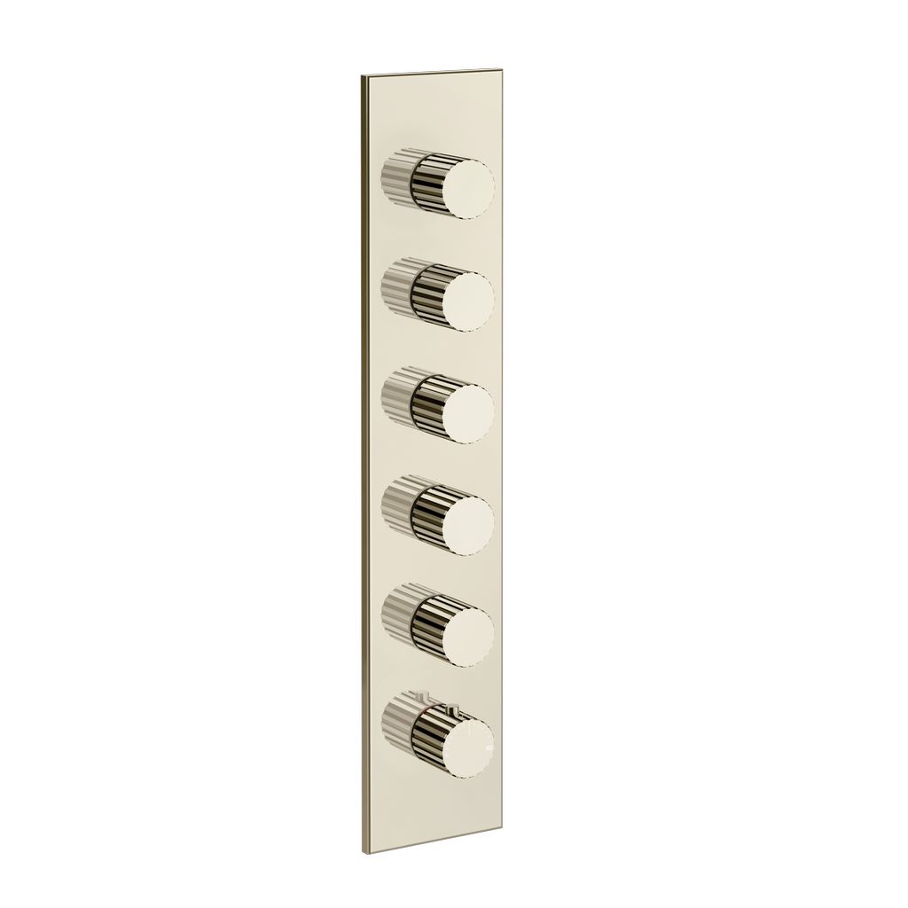Gessi Incastri Unterputz-Thermostat, 5 Ventile, Nickel PVD