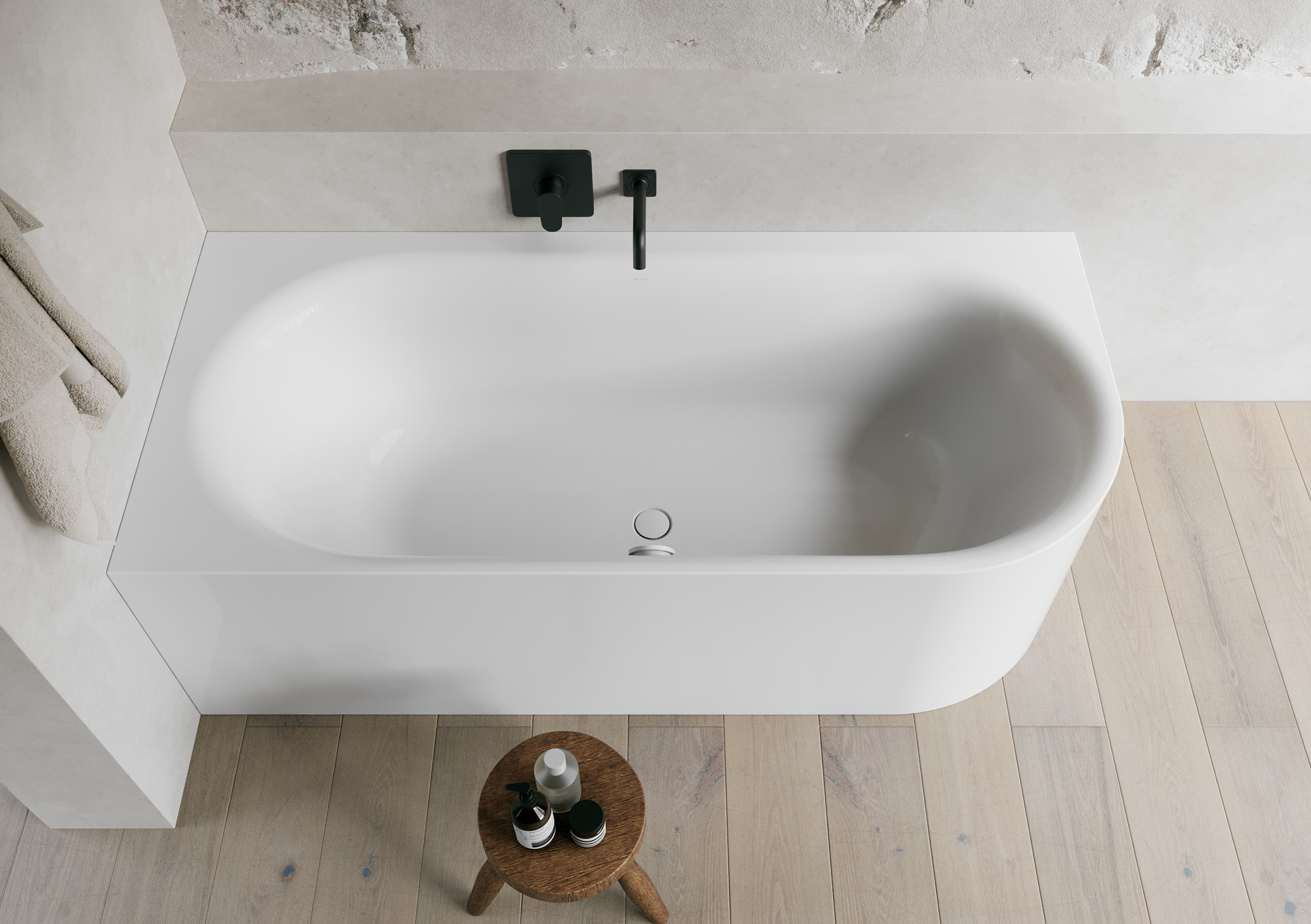 Bette Lux Oval IV Silhouette Badewanne mit Glasur Plus