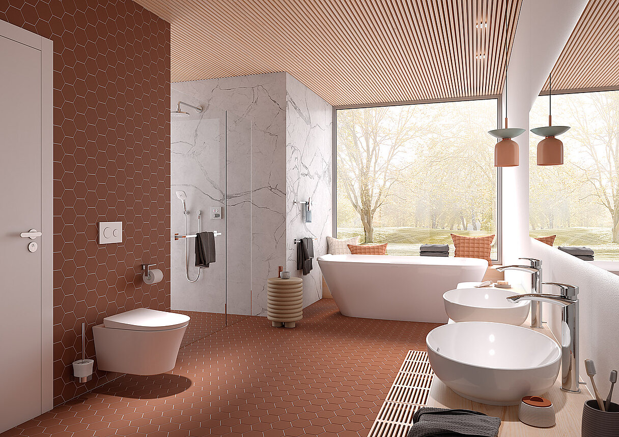 Rimless wall-hung WC