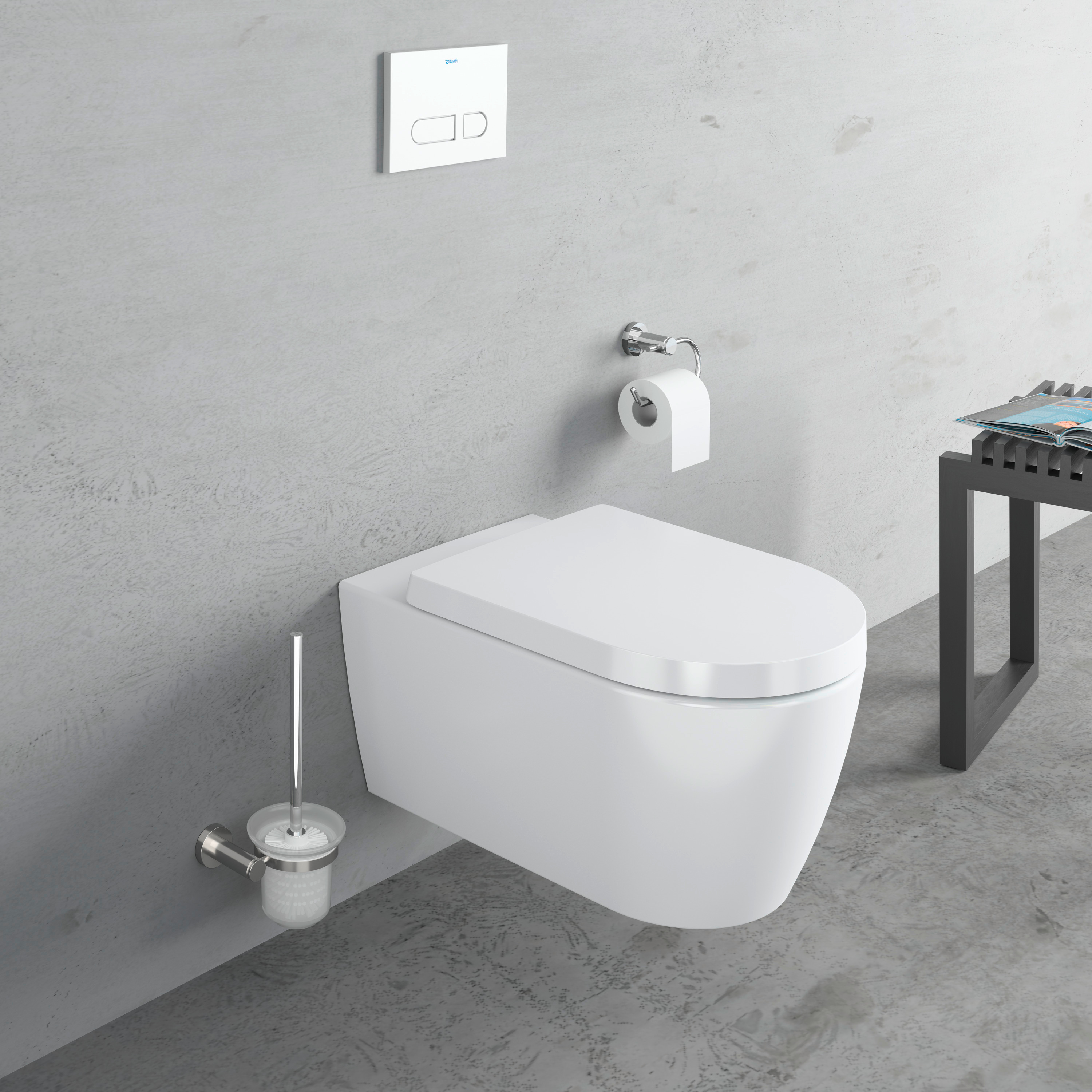Me by Starck Wand-WC Set mit Vorwand-Element und Betätigungsplatte Beta 100 weiß