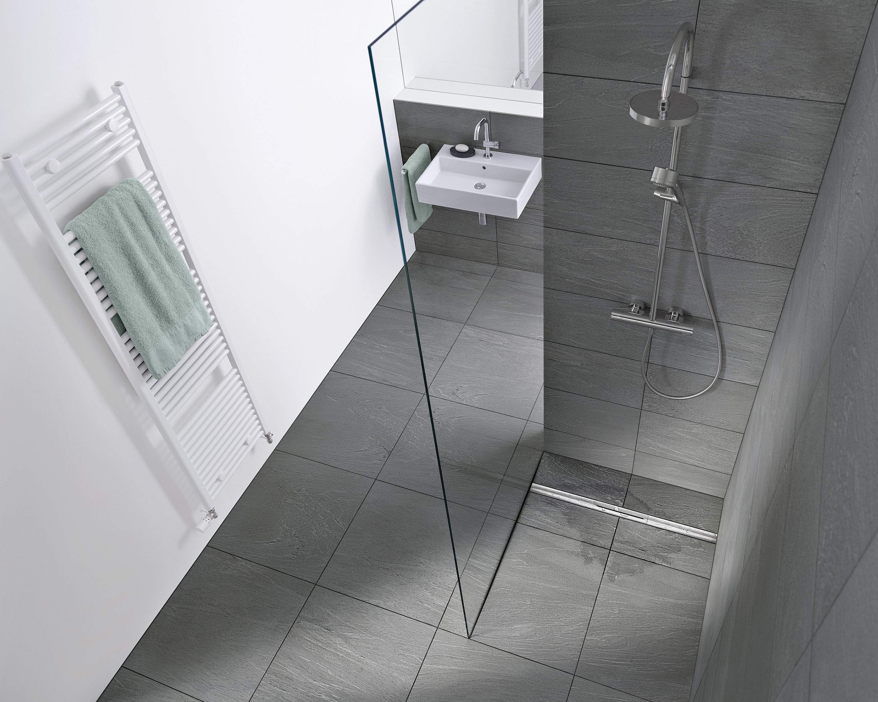Duschrinnen Set CeraFloor Pure DN 50, 900 mm