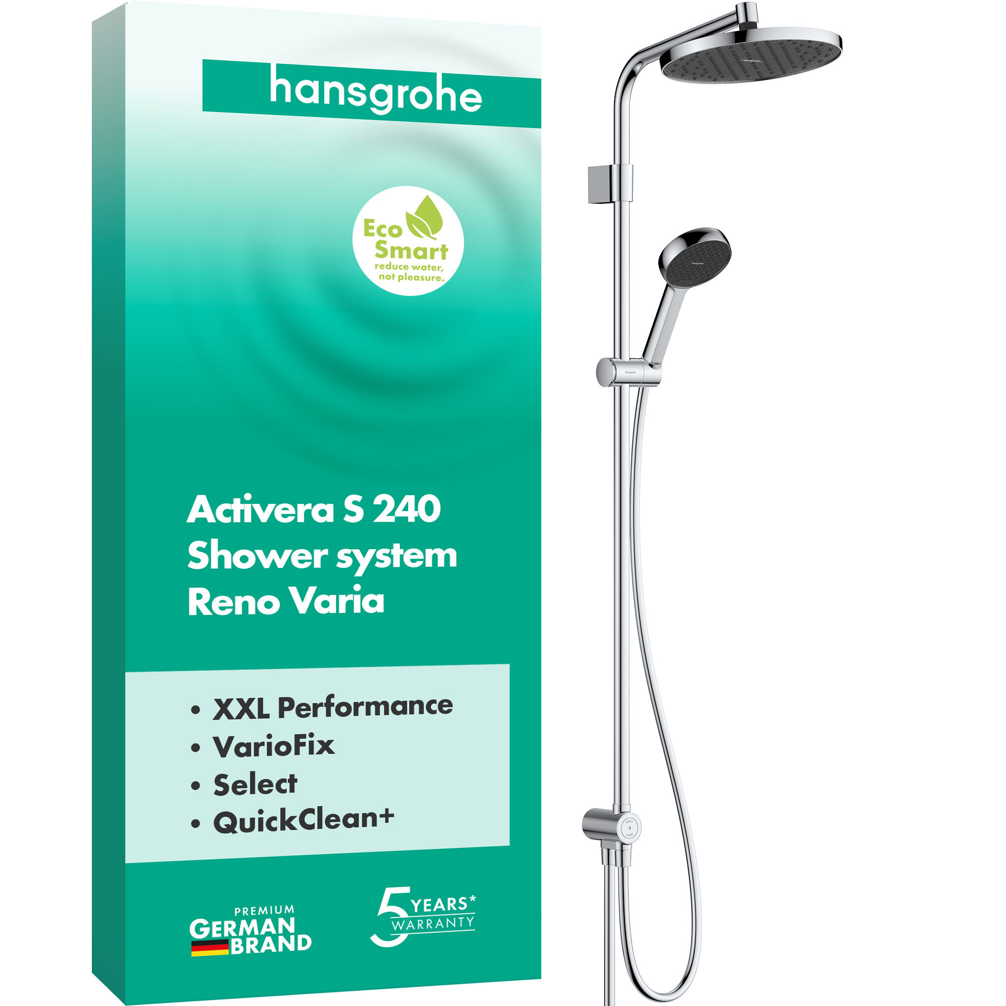 Hansgrohe Activara S 240 Duschsystem mit Kopf- und Handbraus