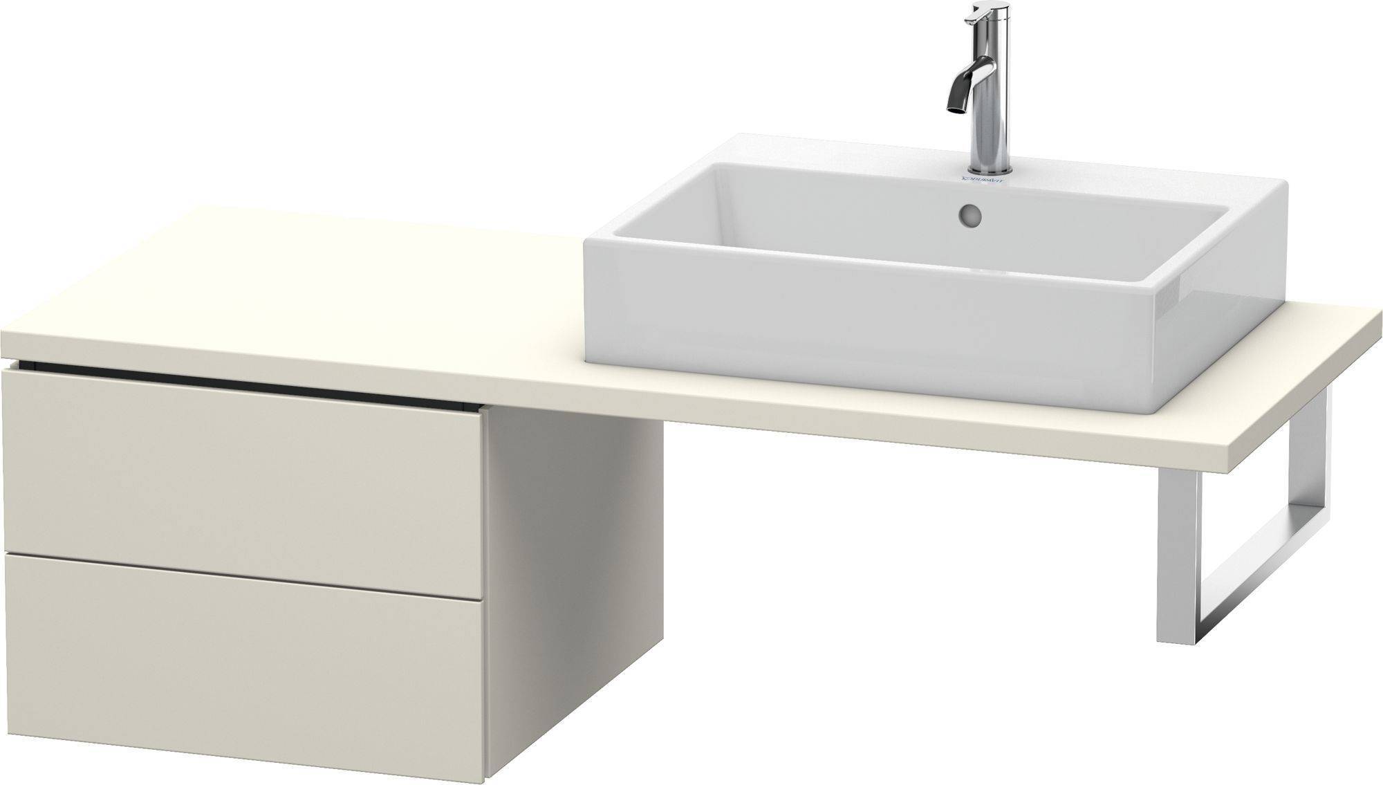 Duravit L-cube Unterbau für Konsole LC 5837, 2 Schubkästen, 520 x 547mm