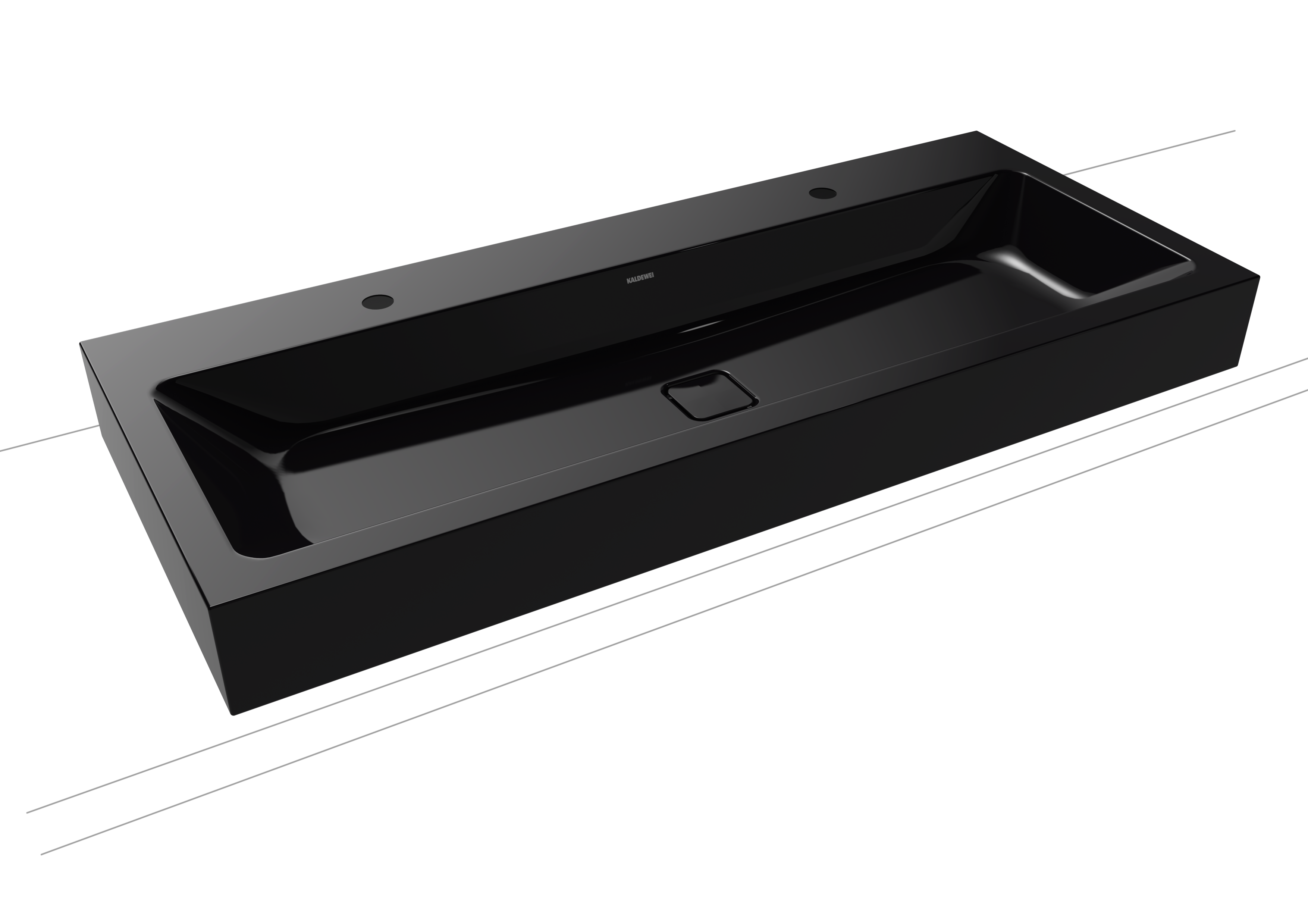 Kaldewei Cono Doppel-Wandwaschtisch 1200 x 500 x 120mm, mit 2 x 1 Hahnlöchern