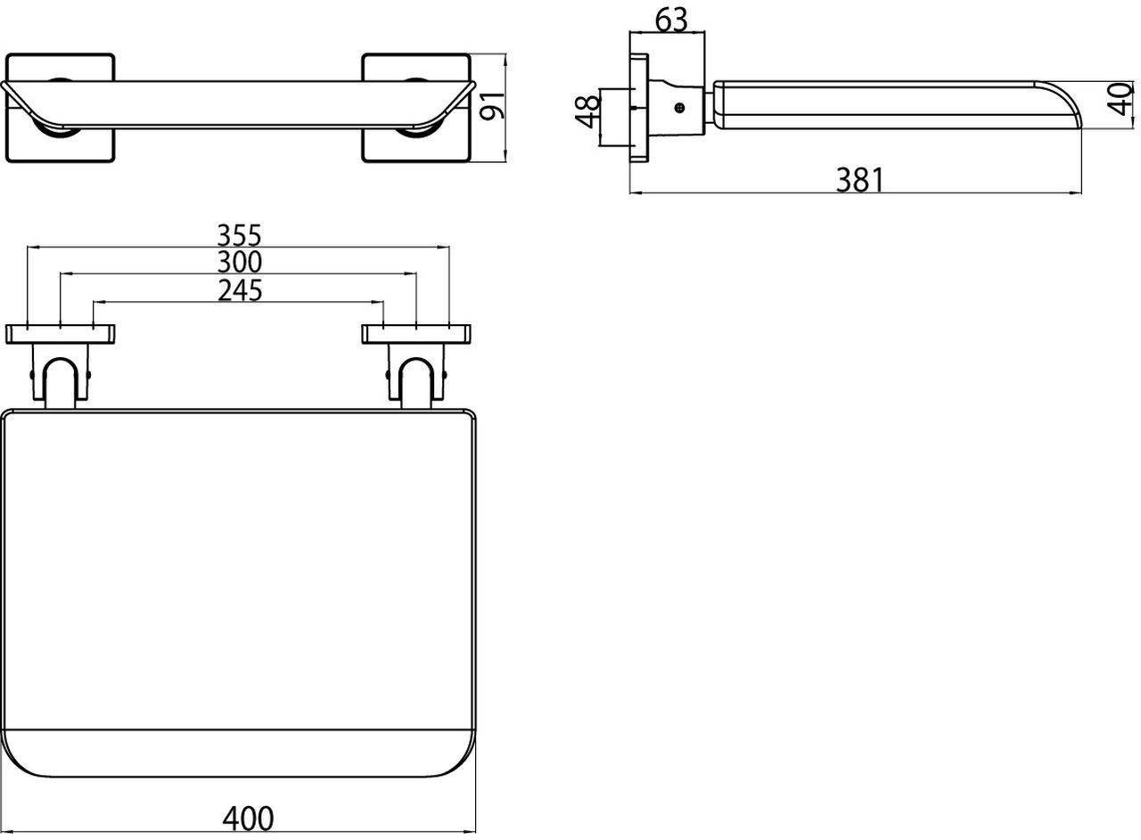system 2 Wandklappsitz