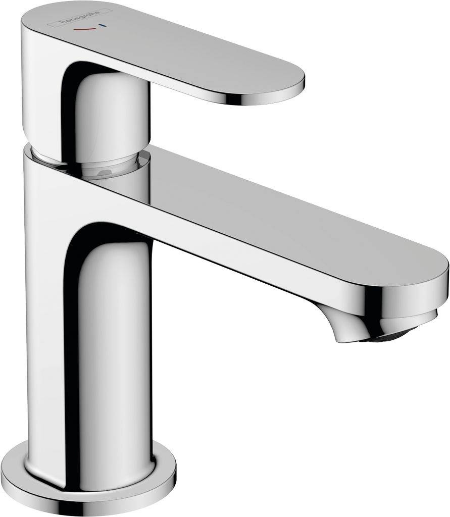 Hansgrohe Rebris S Einhebel-Waschtischmischer 80 CoolStart, mit Ablaufgarnitur aus Metall