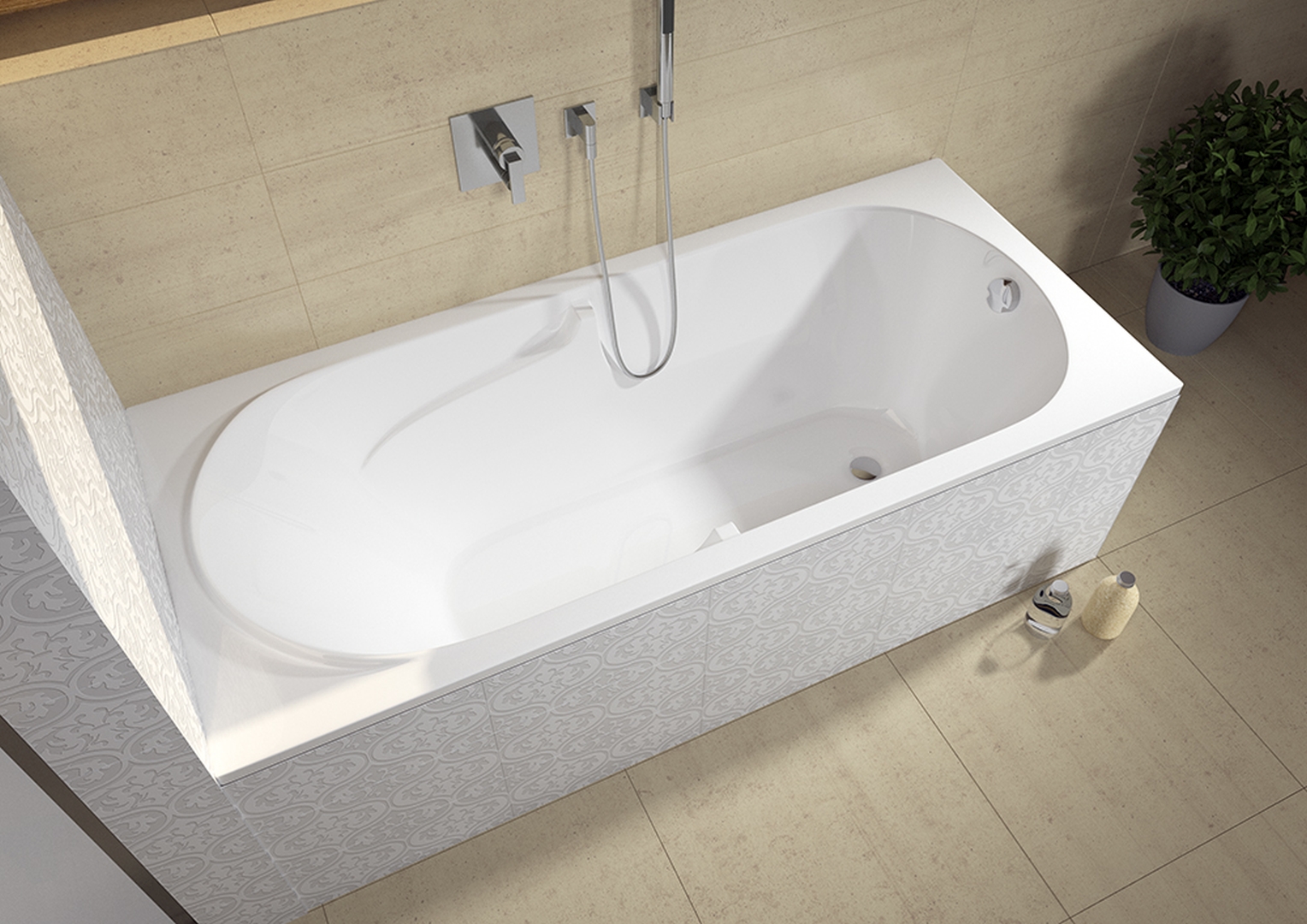 Future Einbau-Badewanne 170 x 75cm