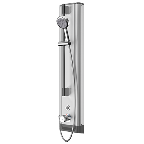 F5E-Therm Duschpaneel aus Edelstahl mit Handbrausegarnitur