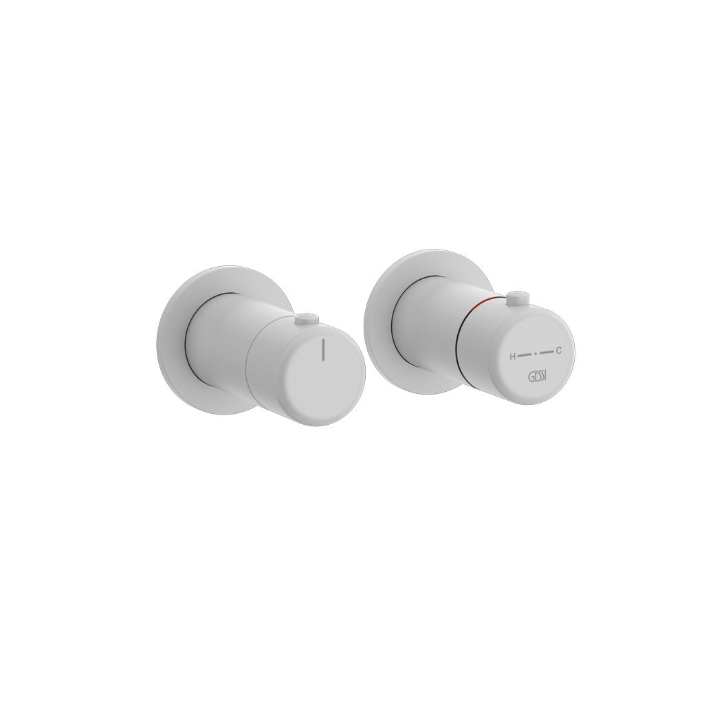 Gessi Goccia Unterputz-Thermostat, 1-Weg, weiß