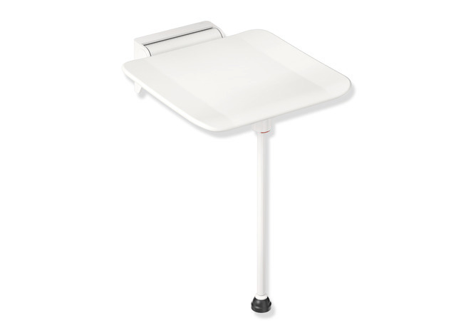 HEWI System 900 Klappsitz 350 x 415mm, mit Bodenstütze