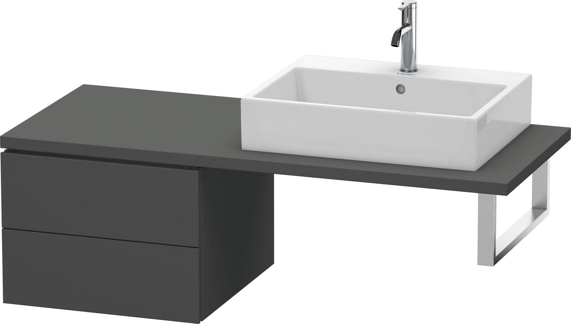 Duravit L-cube Unterbau für Konsole LC 5837, 2 Schubkästen, 520 x 547mm