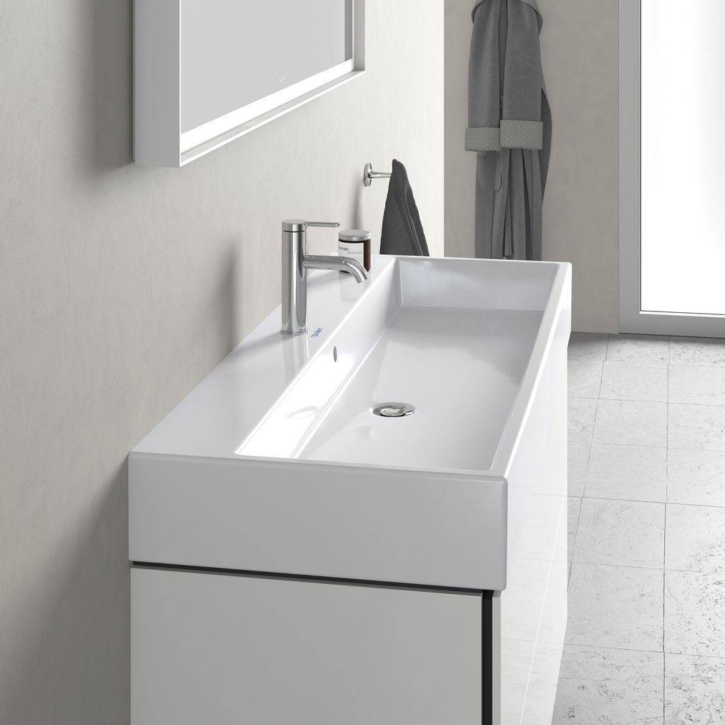 Vero Air furniture washbasin, 1200 x 470mm, with tap hole, with overflow