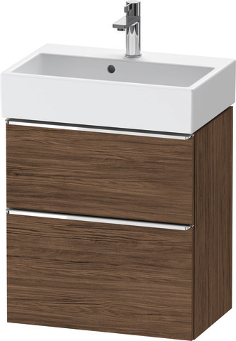 Duravit D-Neo Waschtischunterbau wandhängend mit Möbelgriff chrom