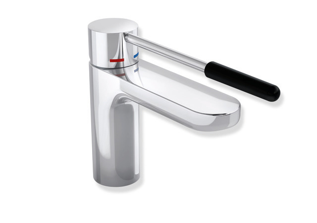 HEWI Einhebel-Waschtischmischer chrom mit farbigem Griffelement