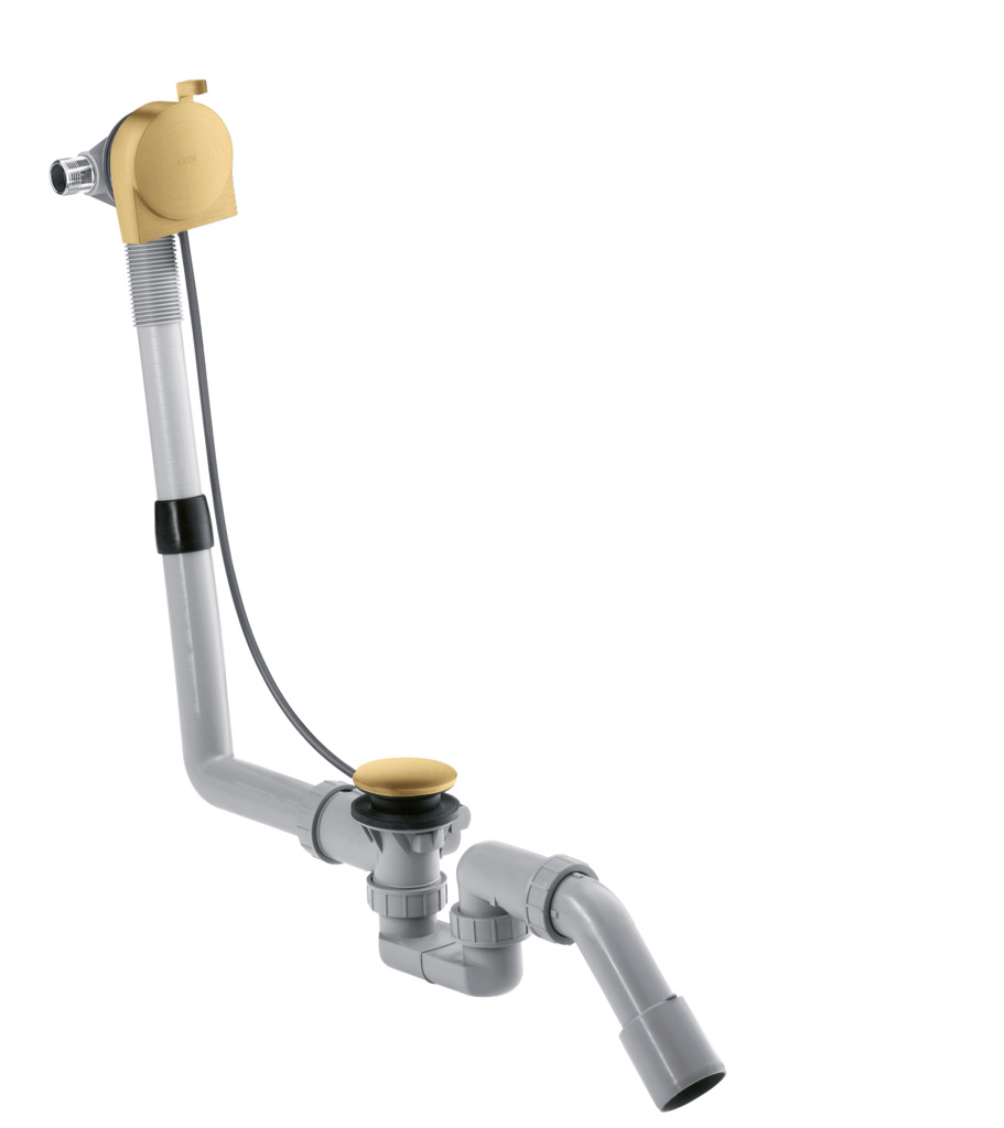 Axor Exafill S Komplettset Wanneneinlauf für Normalbadewannen, brushed gold optic