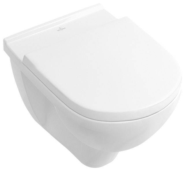 O.Novo Combi-Pack Wand-Tiefspül-WC mit Sitz, ohne Spülrand