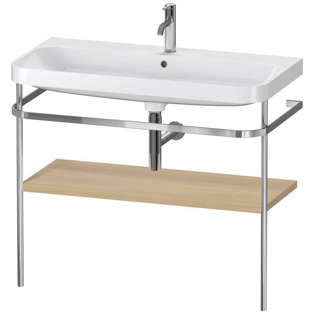 Duravit Happy D.2 Plus Möbelwaschtisch c-shaped mit Metallkonsole, bodenstehend, 975 x 490mm