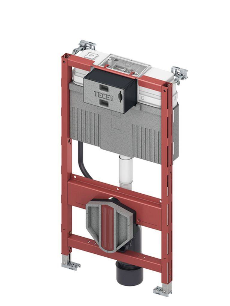 TECEprofil WC-Modul mit Uni-Spülkasten Betätigung von vorne oder oben, Bauhöhe 980mm
