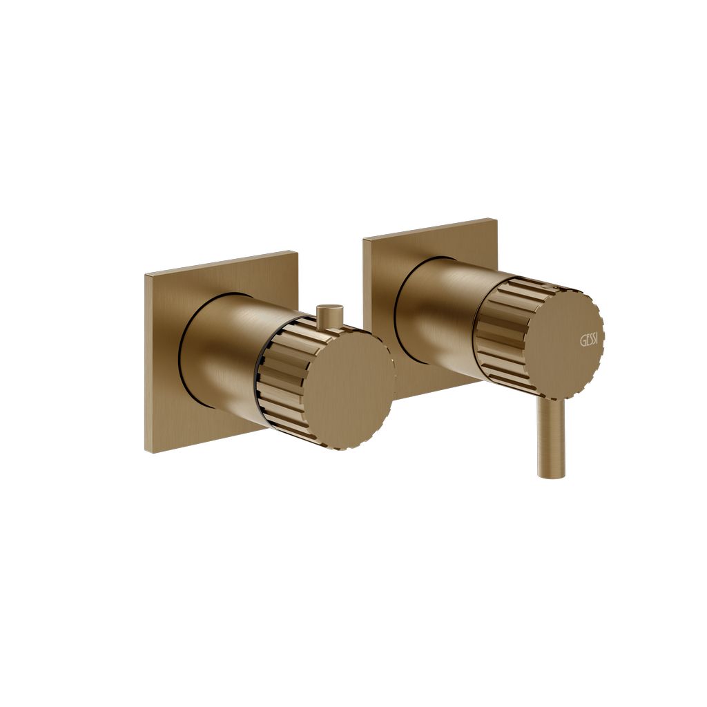 Gessi Incastri Brause-Einhebelmischer Deep bronze gebürstet PVD