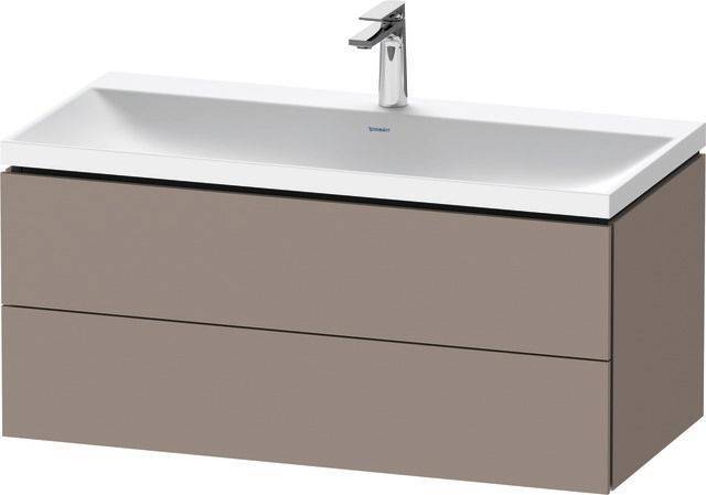 Duravit L-Cube c-shaped Badmöbel-Set 1000mm Basalt Matt Dekor