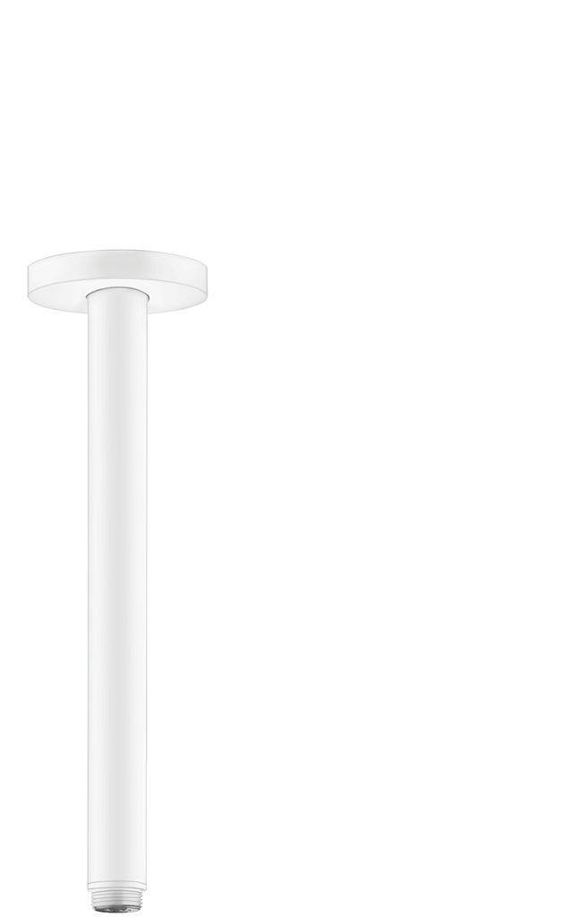 Weiße runde Duschhaltestange 45 cm für Decke
