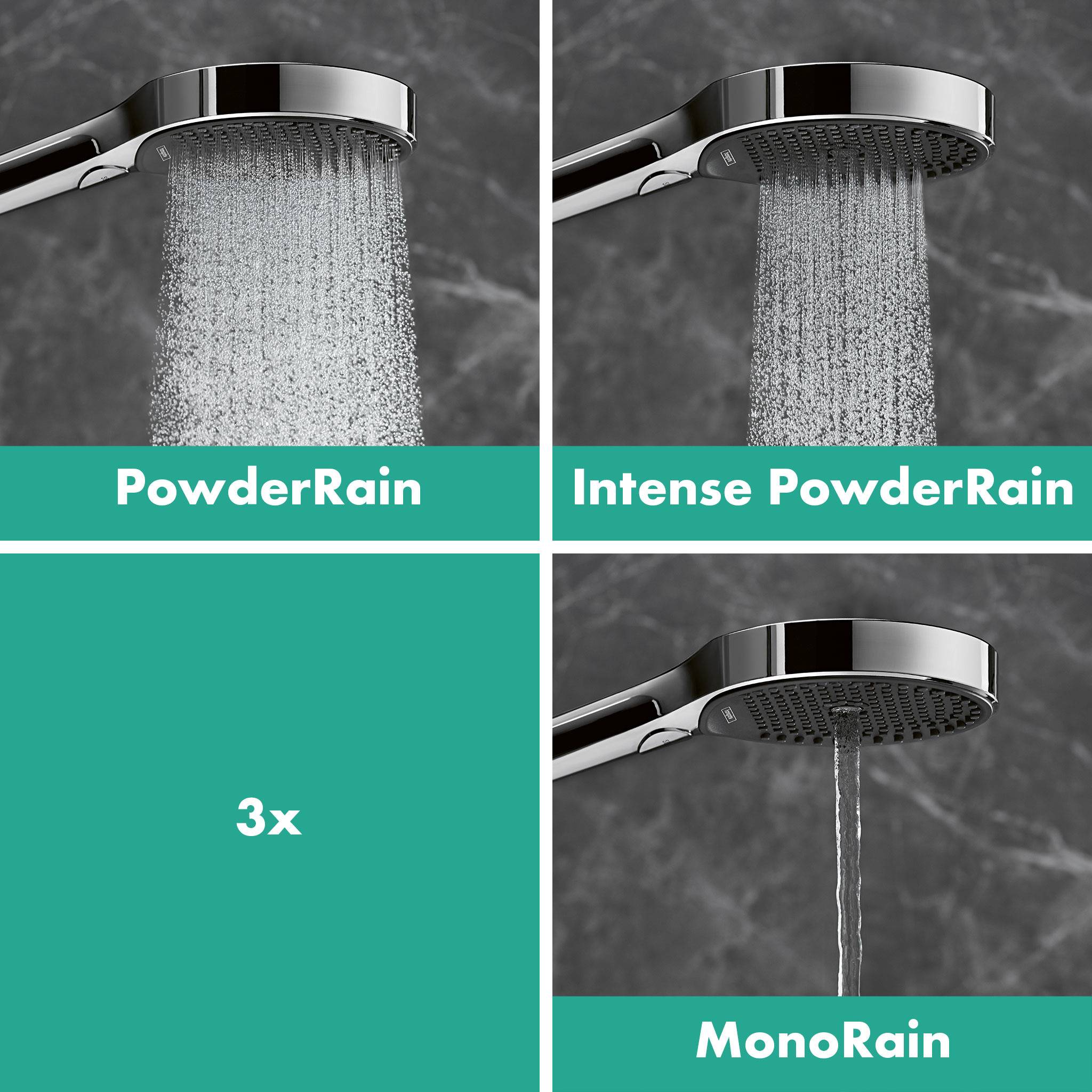 Rainfinity Showerpipe 1jet with thermostat, shower head 250mm