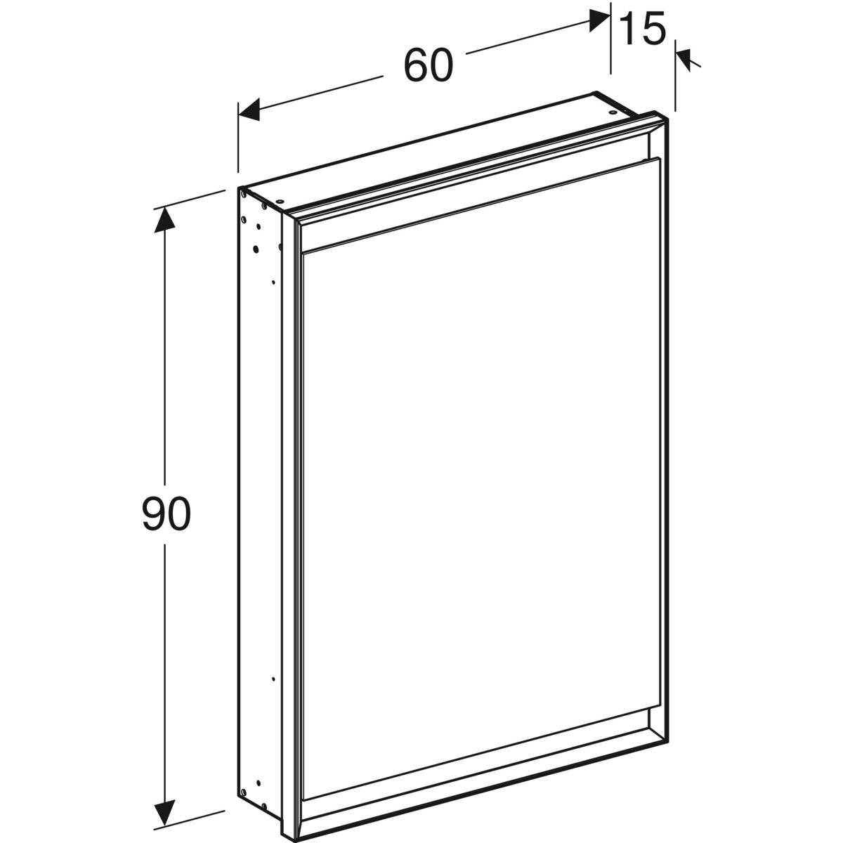 ONE Einbau-Spiegelschrank mit ComfortLight  60 x 90 x 15cm