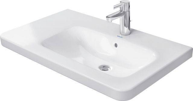 DuraStyle Möbelwaschtisch asymmetrisch, Becken rechts, mit Überlauf, 800 x 480mm