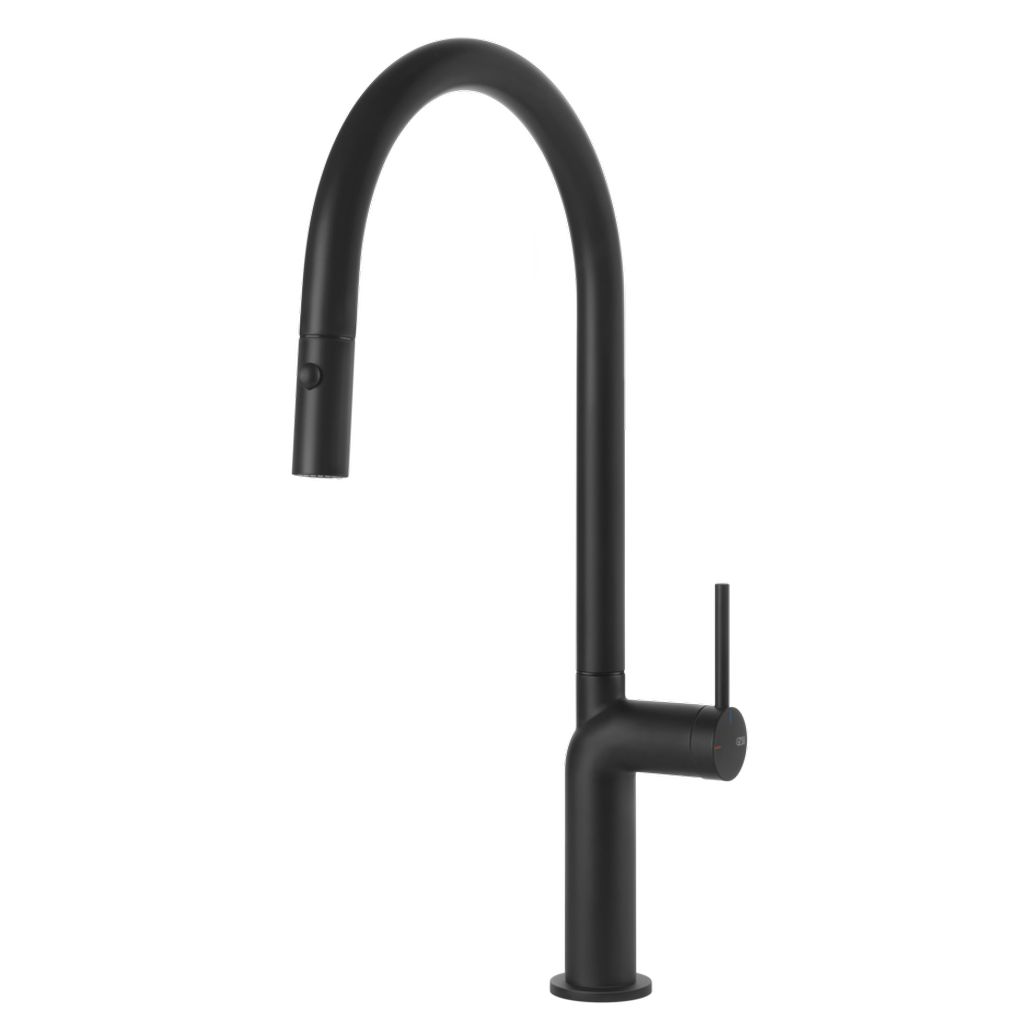 Gessi Stelo Einhebel-Küchenmischer schwarz matt