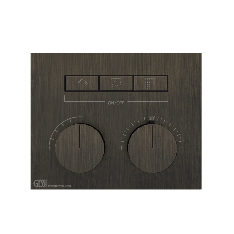Gessi Hi-Fi Unterputz-Thermostat für 3 Verbraucher
