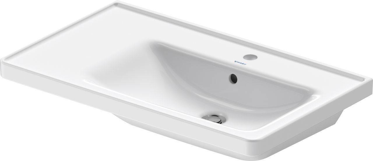 D-Neo Möbelwaschtisch, Becken links, 800 x 480mm