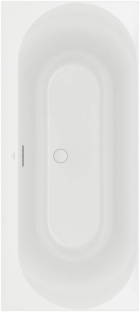 Villeroy & Boch Loop & Friends Oval Duo Rechteck-Badewanne mit ovaler Innenform, 1800 x 800mm
