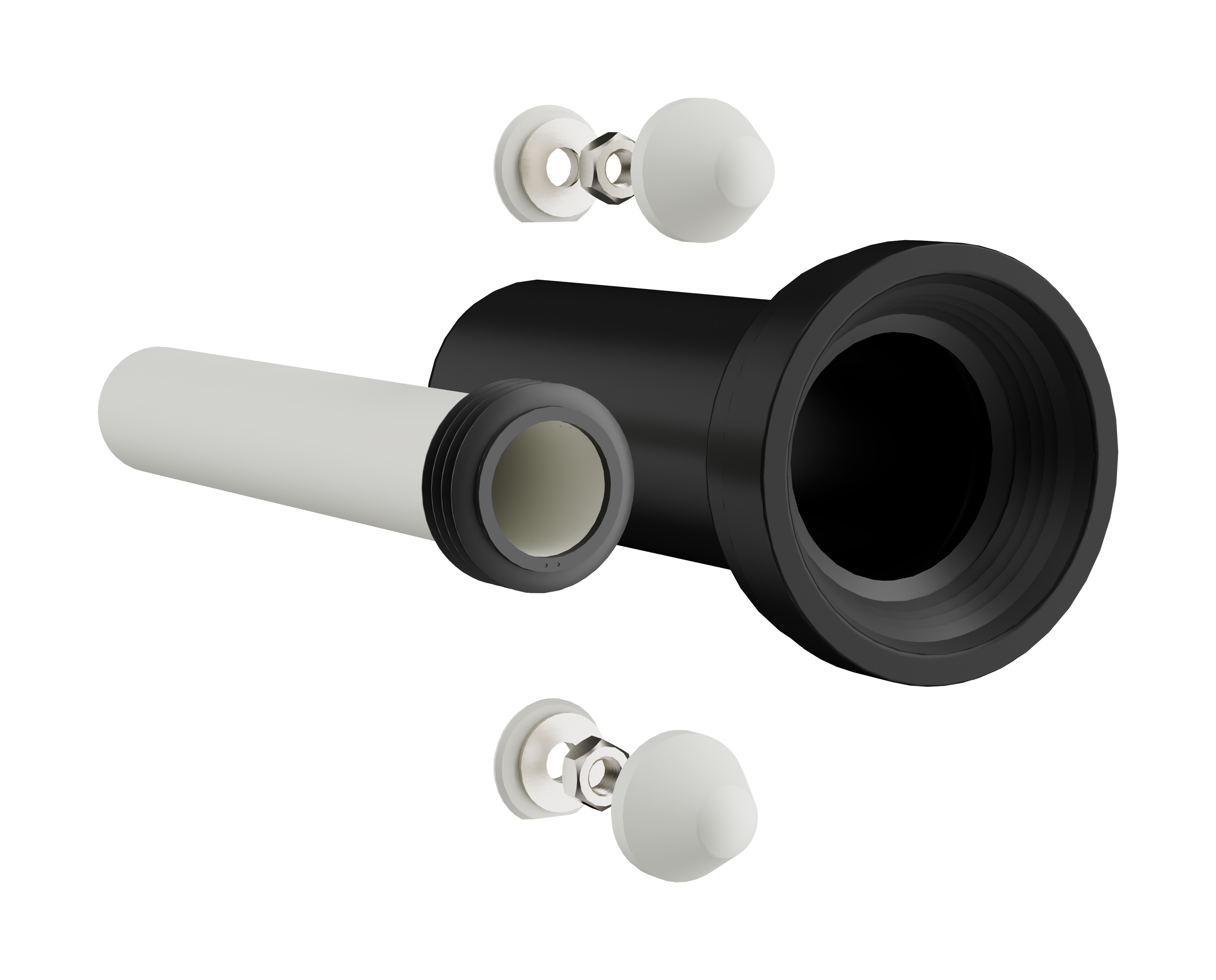 Universal connection set for wall-mounted WC