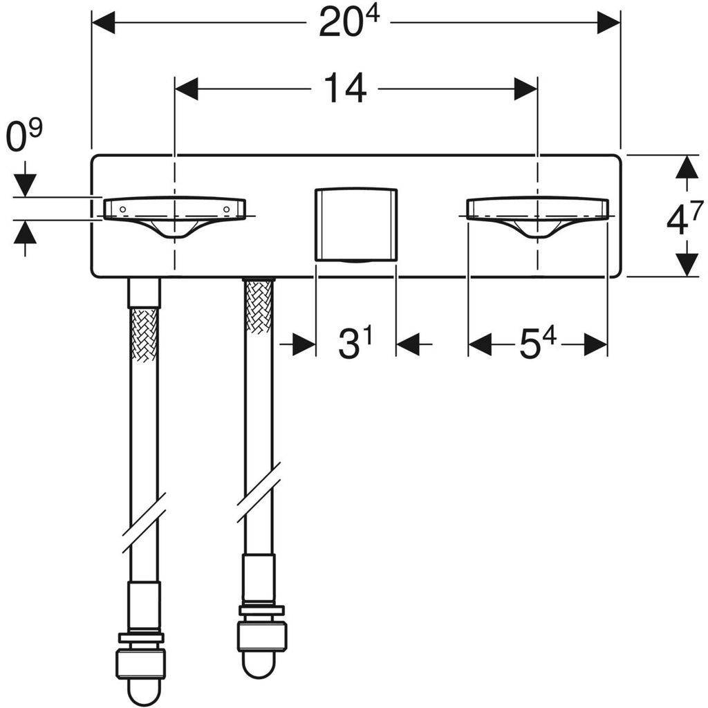 One Waschtischarmatur, Zweigriffmischer