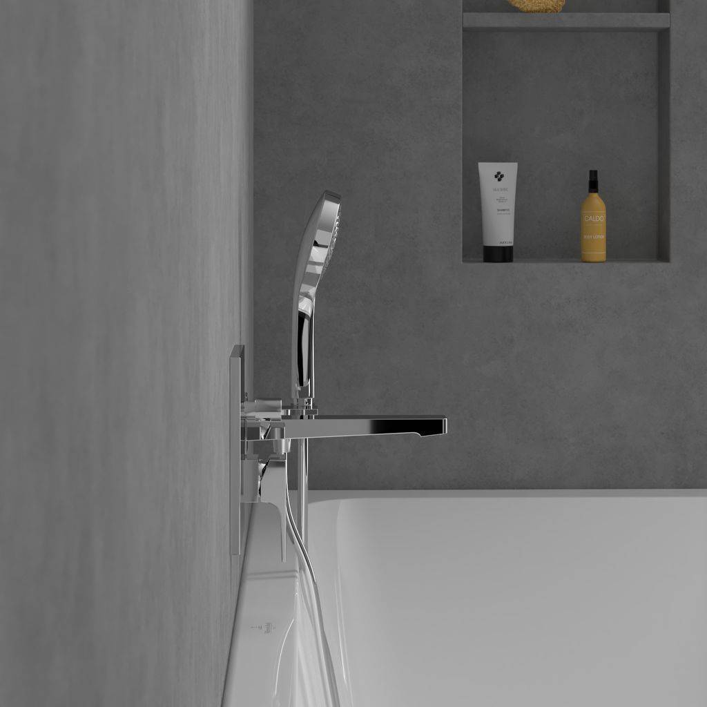 Architectura Square concealed single-lever shower mixer with diverter